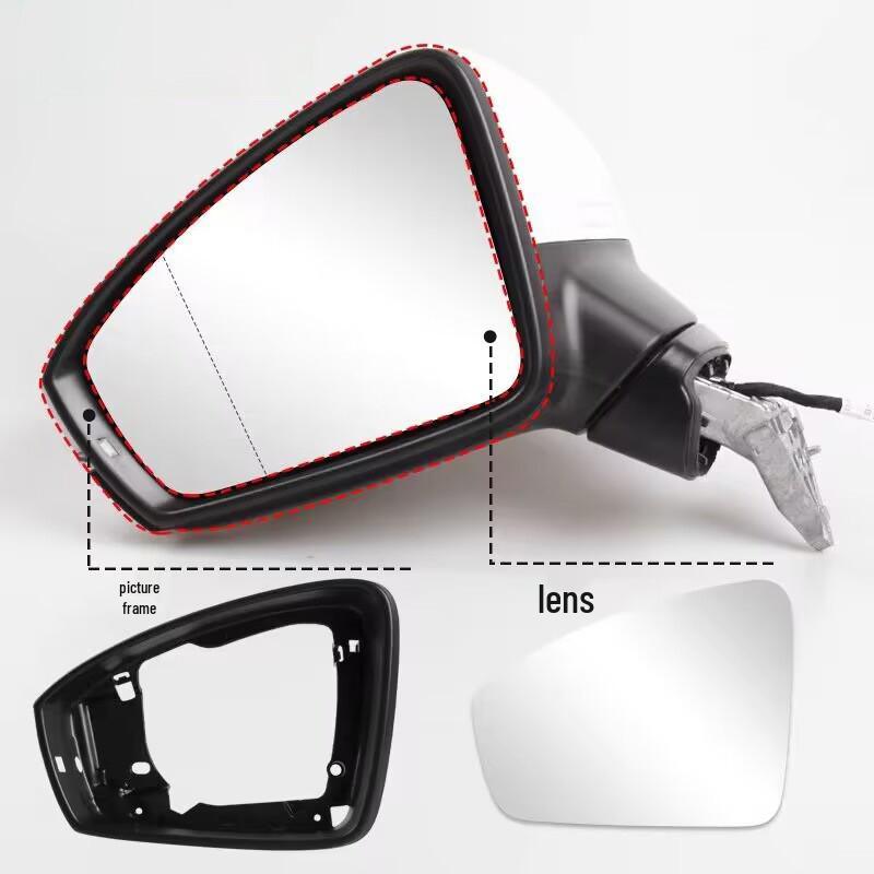 Volkswagen Tiguan L (2016-2018) & Tharu (2019) Rückspiegelabdeckungen, Rahmen & Gläser.