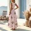 Women's Sleeveless Maxi Dress Simple Floral Polka Dot Collection,Lightweight Flowy Skirt,Fashion Elegant,Perfect for Beach Vacation & Resort Leisure