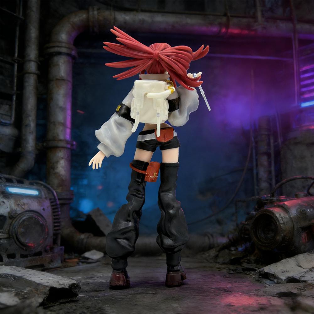 1pc Highly Detailed Red-Haired Battle Girl Figure, Trendy Collectible for Home Decor Gifting.