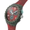 NEW CHRONO PLASTIC CRIMSON FOLIAGE SUSG410 Unisex Adult Watch Red [Swatch]