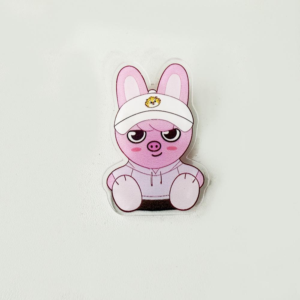 Stray Kids SKZOO Cute Character Acrylic Pin, Cartoon Kpop Brooch for STAY Fans, Aesthetic Badge for Backpack, Clothing & Accessories CHANGBIN
