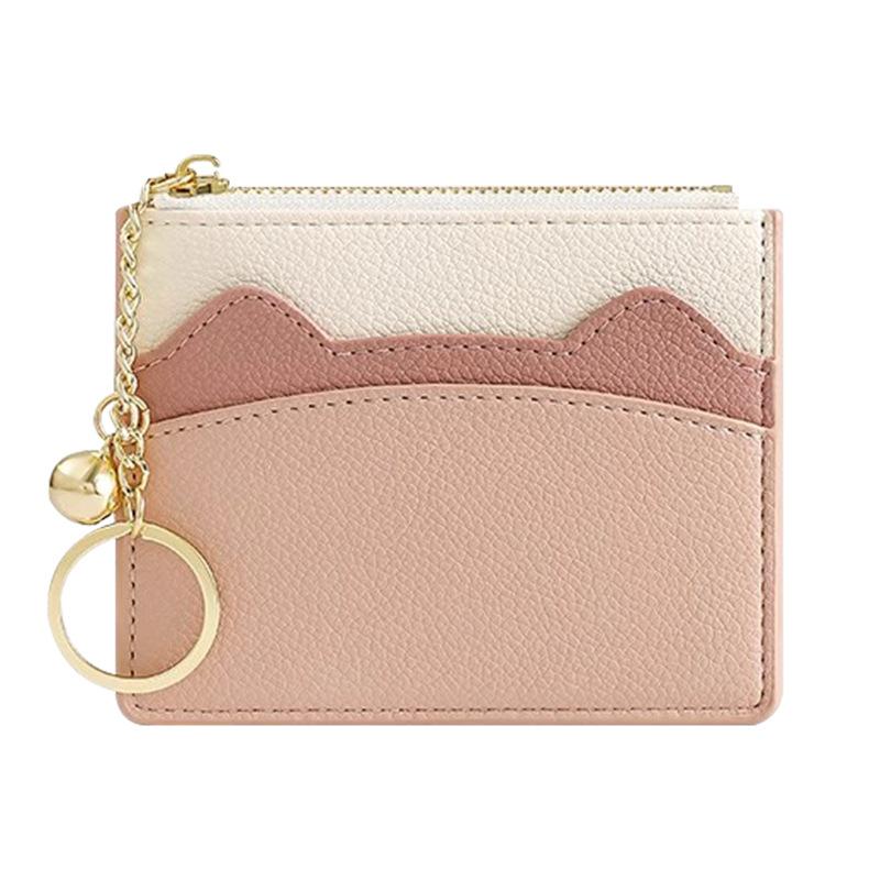 

Корейский милый держатель для карт из искусственной кожи с кошачьими ушками, ID кредитный деловой рабочий держатель для карт, женский маленький органайзер для монет, мешочек для денег