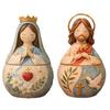Mini Prayer Figure Jewelry Box Resin Handmade Mary Virgin Jesus Praying Christian Keepsake Box Catholic Gift for Men Women