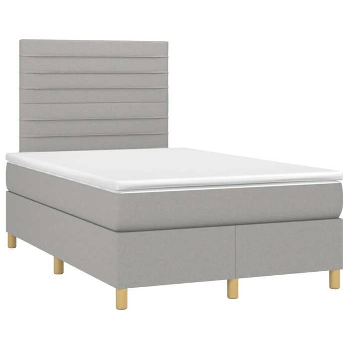 VidaXL Sommier à Lattes de Lit avec Matelas et LED, Lit Rembourré, Lit Double, Lit Adulte de Chambre à Coucher Intérieur, 3135501