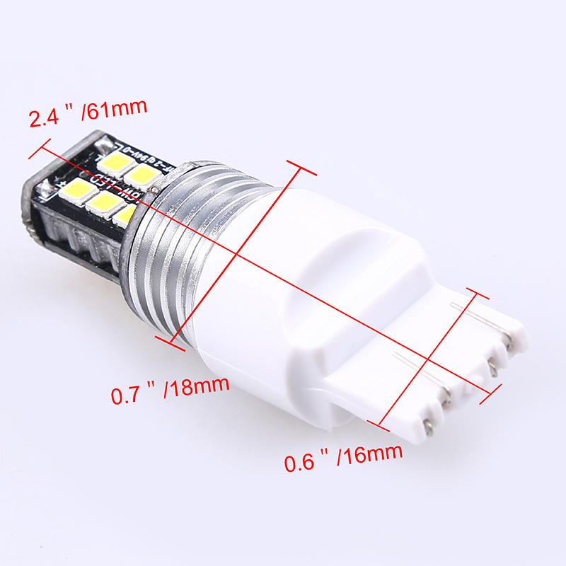 White T20 7443 15 SMD LED Car Turn Signal Reverse Bulb Tail Lamp Canbus Error Free 12V Car Styling External Lights