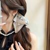 Ink Painting Triangular Pearl Hairpin New Chinese Style Simple Retro Grab Clip Chinese Style Niche Versatile Hair Accessories Woman