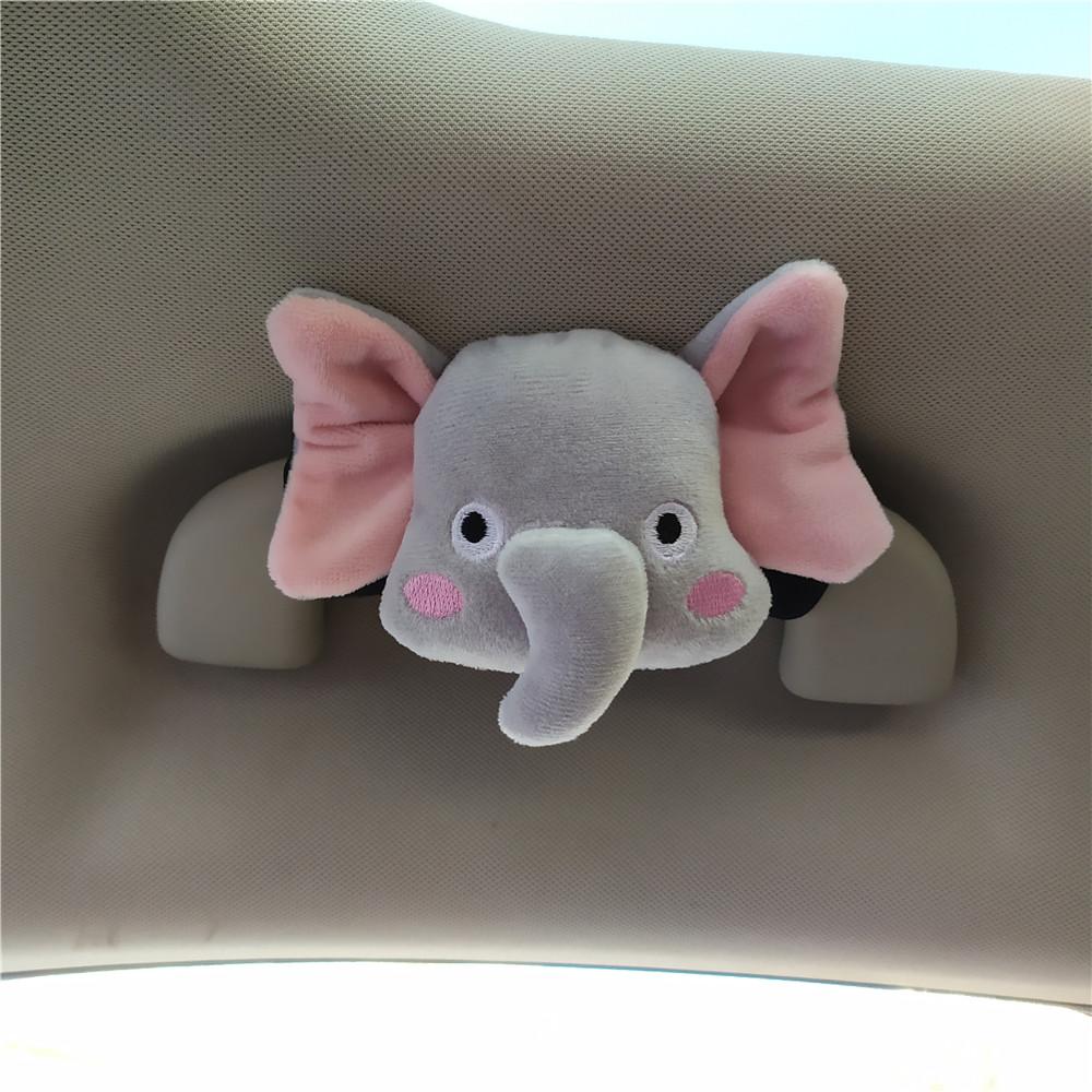 

Cute Cartoon Elephant Doll Car Interior Door Handle Cover Universal Plush Handbrake Case Protector Auto Roof Holder Protection