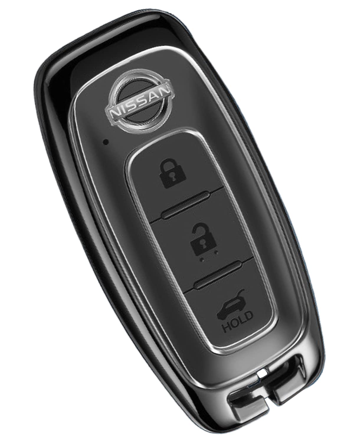 

MKMC Smart Key Alloy Compatible with Nissan Serena Aria and Other New Models Case, Material, C28, X-Trail T33, Sakura, (Black) чёрный