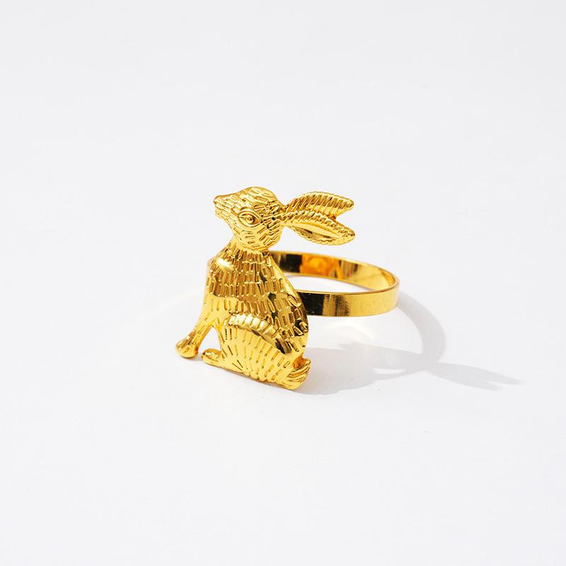 Easter Napkin Ring Rabbit Napkin Ring Wedding Hotel Restaurant Table Decoration Mouth Cloth Ring