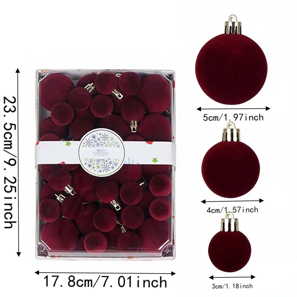 Creative Christmas Balls Fluffy Velvet Ornaments Festive Decor Tree Pendants  Gifts