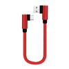 FONKEN USB Typ C Kurzes Kabel 90 Grad Telefon Ladegerät Kabel 25 cm Mini Micro USB Datenkabel Für Powerbank Laptop Ladekabel Draht