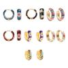 Eye Catching Circle Drop Earrings Geometric Hoop Ear Rings Stylish Accessories for Women Girl Comfortable Ear Pendants