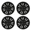4PCs Wheel Hub Cap 19in Glossy Black High Strength Textured Design Replacement for Tesla Model Y 2020‑2023