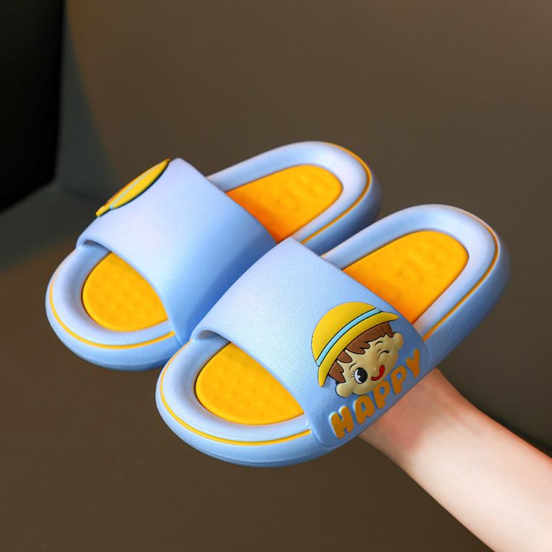 Kids Summer Cartoon Slippers Non Slip Soft Sole Indoor Outdoor Sandals For Boys And Girls Comfortable Home Slides