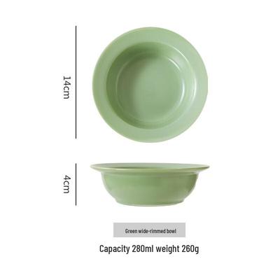 ZISIZ Ceramic UFO Wide-Rim Soup Bowl