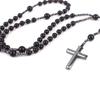 Antique Religious Catholic Necklace Prayer Beads Rosary Necklace Catholic for Cross Religious Holy Soil Prayer String