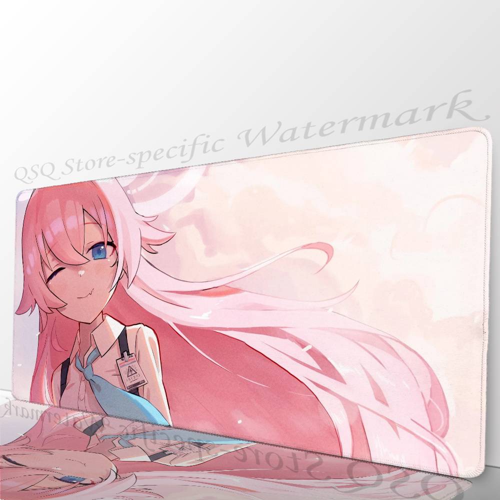 Takanashi Hoshino Anime B-Blue Archive Mousepad Non-slip Suitable For Office Computers Laptops E-sports Game Desk Mats XXL Keyb