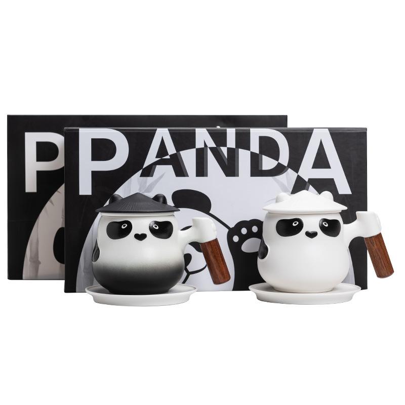 Creative Guochao Panda Mug Couple Cup Gift Box for Girls Valentine's Day Friends High-end Birthday Gifts