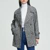 She Tu Women's Mid-Length Double-Breasted Wool Blend Coat