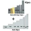 MOC Technical Cross Axle Bulk  Bricks Shaft Axle Assembles Particles Building Blocks Toy Compatible 6587 24316 15462 3737 3706