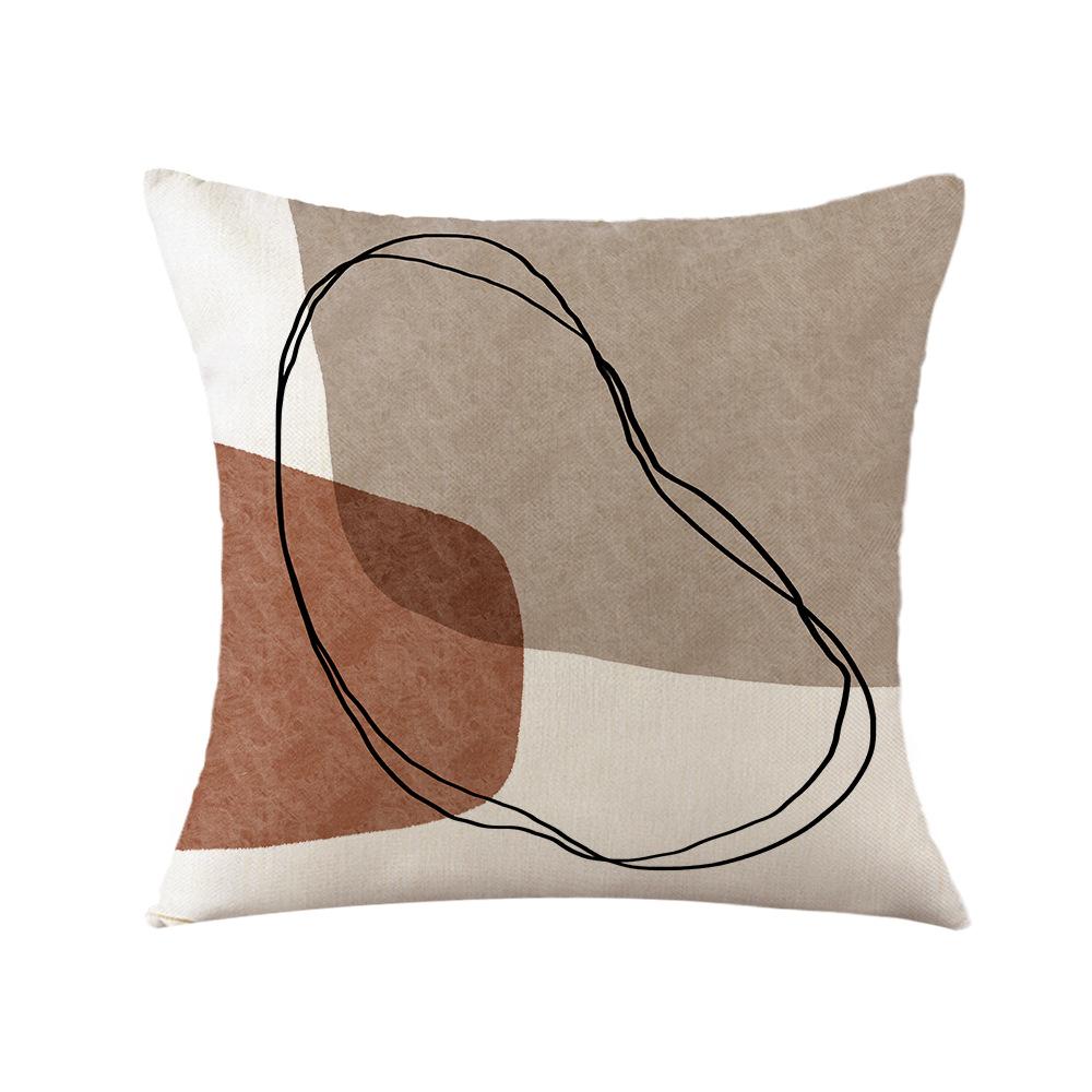 Bohemian Pillow Morandi Abstract Print Pillow Case Sofa Cushion Cover Home Bedside Living Room Pillow Case
