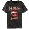 Def Leppard LOVE IS BITING S/S T-Shirt Schwarz Mineral Wash Oberteil Heavy Metal Musik Unisex T-Shirt