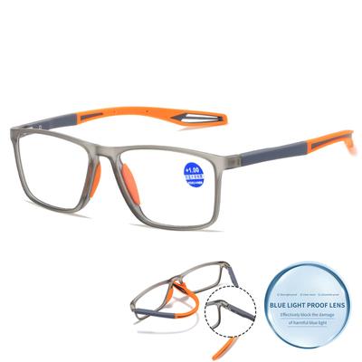 Ultralight Anti Mavi Işın Okuma Gözlükleri Tr90 Bükülebilir Spor Koruyucu Bilgisayar Kadın Erkek Presbiyopi Gözlük Diyoptri +1 0,0 ila 4