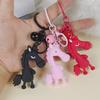 Cool Horse Keychain Cute Cartoon Horse Charm Keychain Metal Keyring with Bell Keychain for Backpacks Handbags New Year Gift