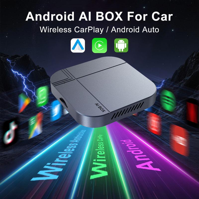 Kowankit 2026 Android 12 Wireless Carplay Ai Box Android Auto 3 in 1 TV Box 4+32G Wifi6 BT Plug & Play Fits Cars From 2016+