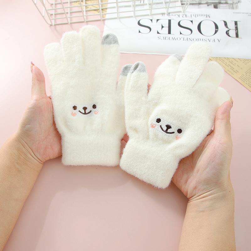 

Ins мультфильм норка смайлик перчатки флис теплые уличные холодные милые студенческие сенсорные экран плюшевые перчатки average size