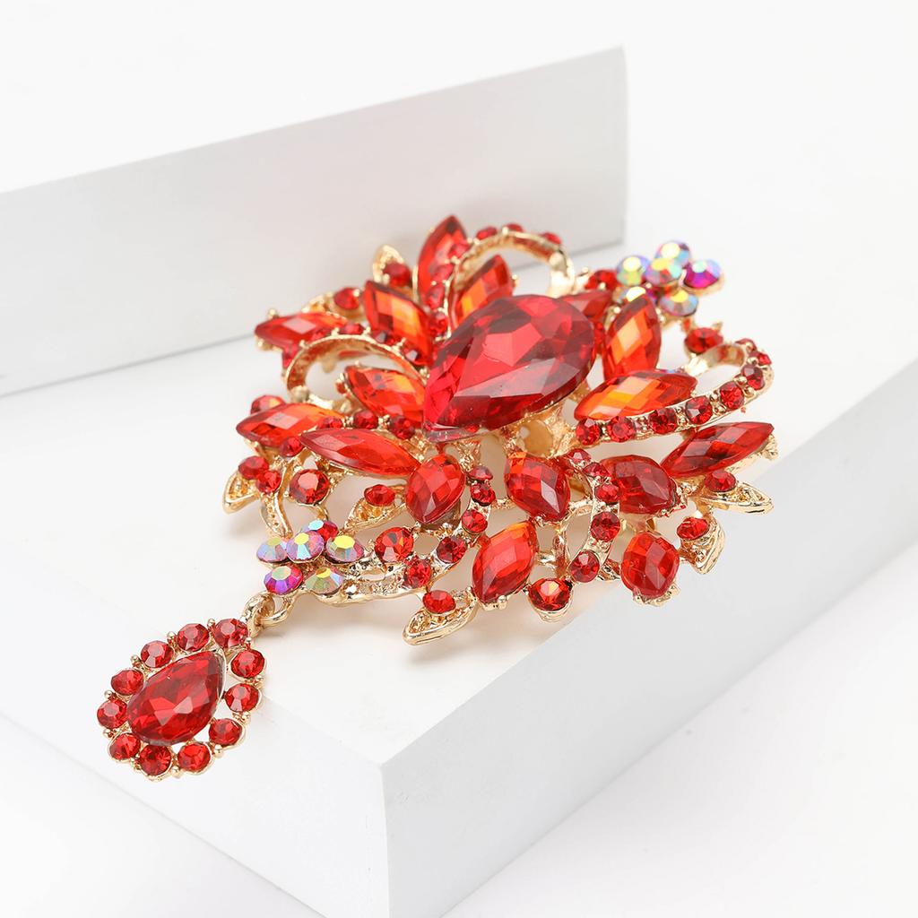 Hänge av kristallglasbrosch för kvinnor unisex strassnålar bankettfest ryggsäck presenter smyckestillbehör