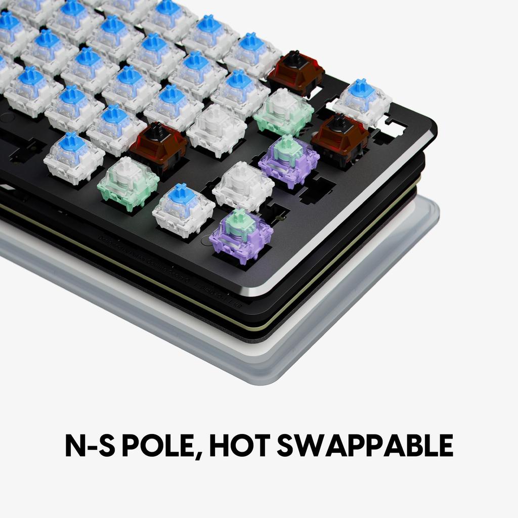 Pulsar Gaming Gears PCMK3HE 60 Hall Effect Magnetic Gaming ANSI English 61 Magnetic 8K Polling Rate Keyboard, Layout, Keys, Switches,