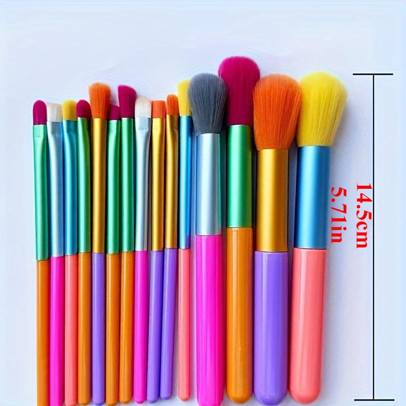 

15 шт. Кисти для макияжа Профессиональные Кисти для пудры, тональной основы, теней для век, для растушевки, Набор разноцветных кистей для макияжа, Кисть для румян, Подарок