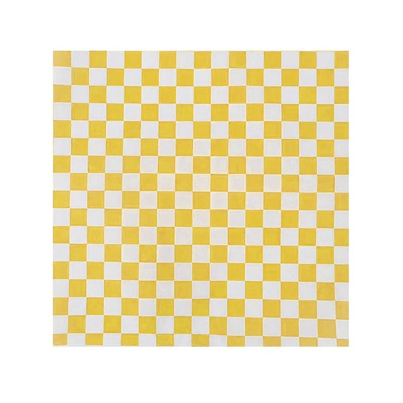 50 Stück 18x18cm Quadratische Ölbeständige Papiere Klassisches Karomuster Backen Kuchen Brot Sandwich Verpackung Ölabsorbierende Gebäckunterlagen
