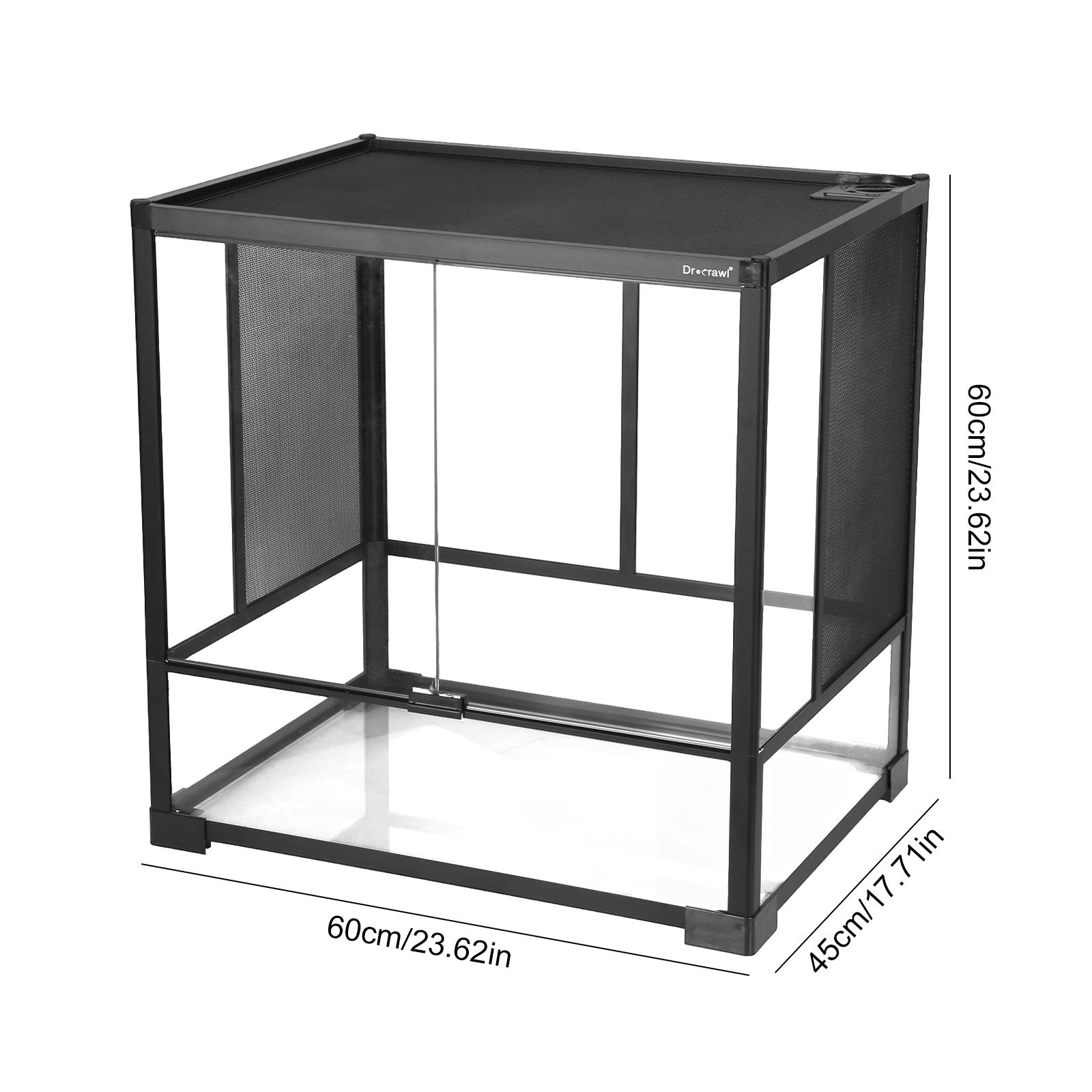 

Стеклянный террариум для рептилий с дверцей спереди, привлекательный мини-стеклянный террариум для рептилий или амфибий для бородатой агамы, черной змеи