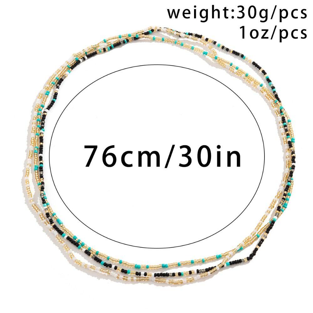 Colorful Rice Bead Waist Chain Body Jewelry Body Chain Jewelry Fashion Belly Chain  Girls