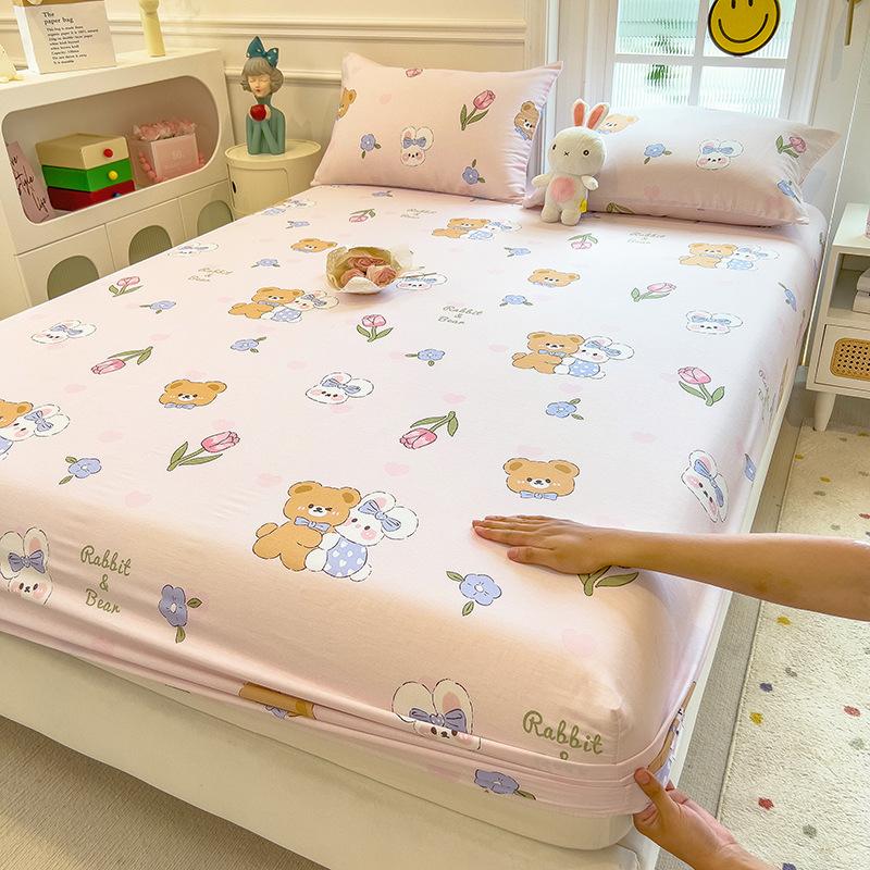 Cotton Printed Mattress, Simmons Mattress Protective Cover, Pure Cotton Lazy Bedspread Pillowcase