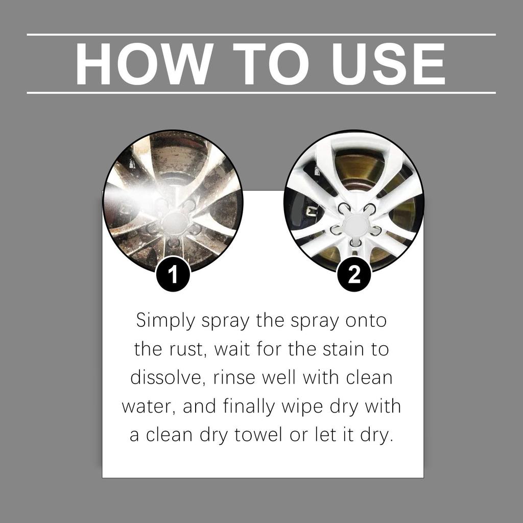 120ml  Homonth Car Tire Rust Remover Clean Rust Remover Stain Remover Retread Tire Rust Cleaner