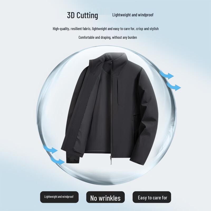 SHANSHAN Men's Stand-Collar Windproof Jacket