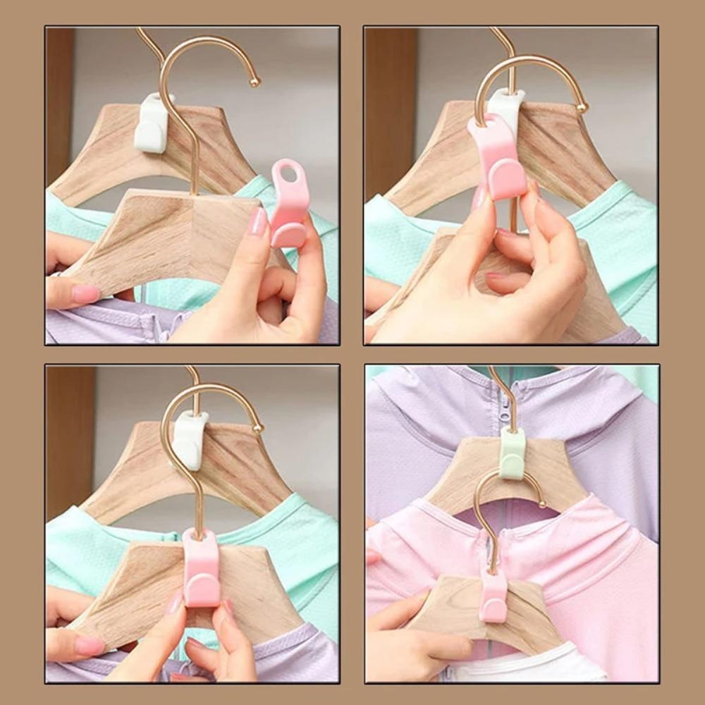 50pcs Clothes Hanger Extender Clips Space Saving Connector Hook Cascading Hangers Hooks Home Closet Storage Rack Organization