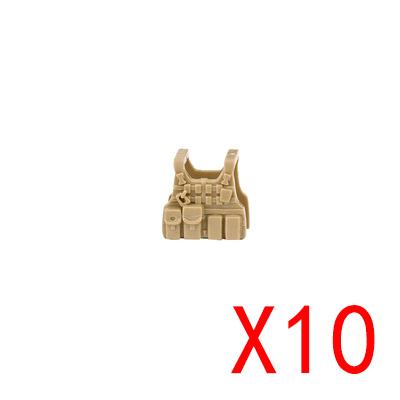 MOC City Building Blocks Weapons Accessories Special Forces Tactical Vest Armor Body Figure Helmet Equipment Pack Brick K062