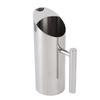 Water Pitcher 1L 304 Stainless Steel Straight Body Drink Pitcher with Spill Proof Spout for Cocktail Flower Tea Cold