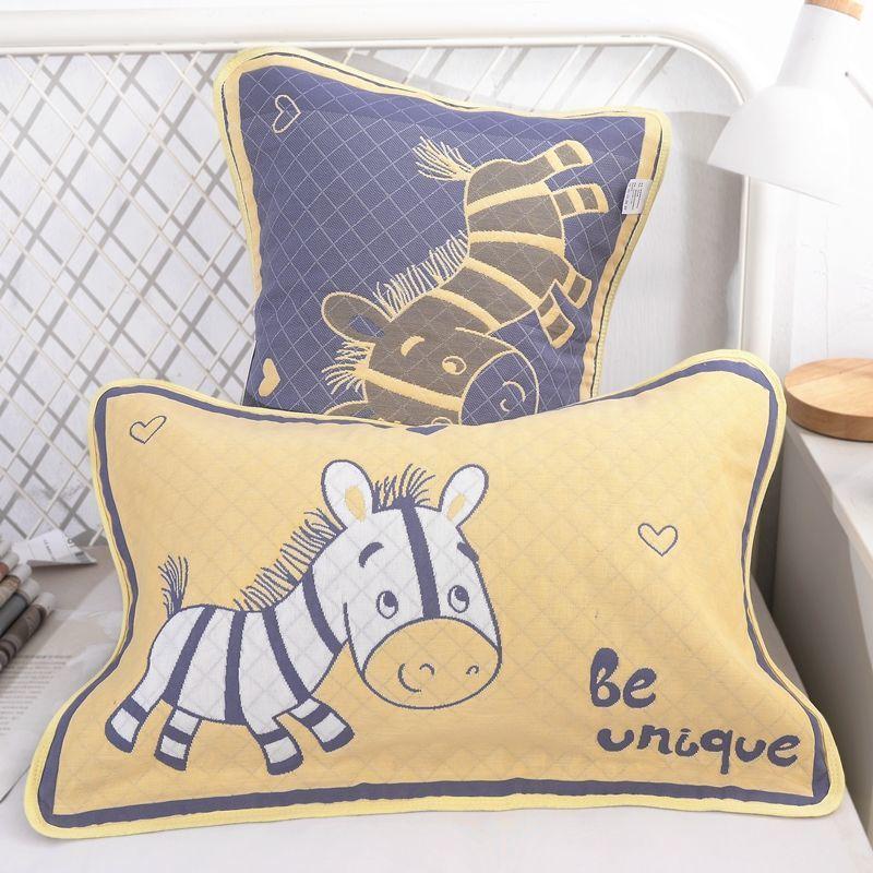 2dílný kreslený polštář pro batolata na ručník postel dekorativní povlak na polštář pro kojence Pouzdro na spaní měkký povlak na polštář