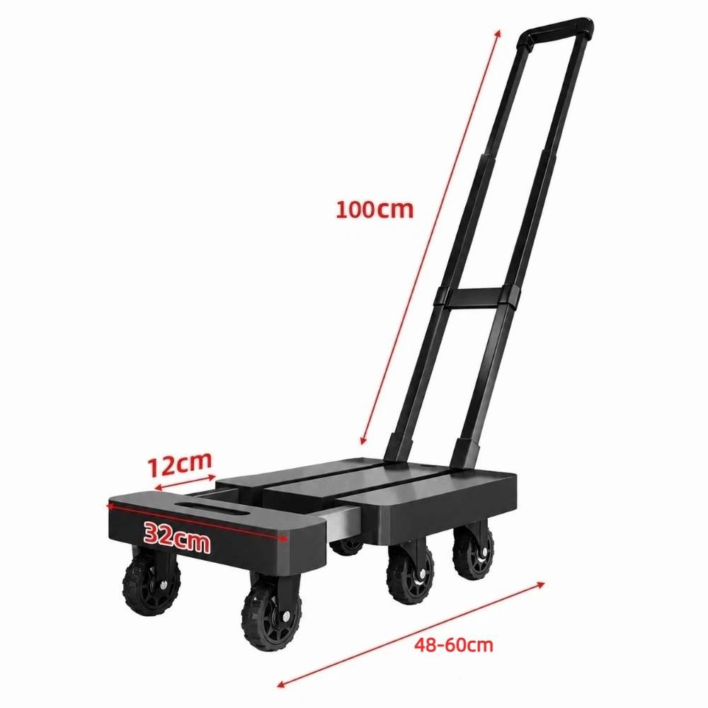 Strong Load-Bearing Foldable Hand Truck Labor-Saving Flatbed Cart Portable Trolley Cart Garden