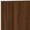 TV Cabinet with LED Lights Brown Oak Effect 12 x 12 x 40.2 in (L x W x H)