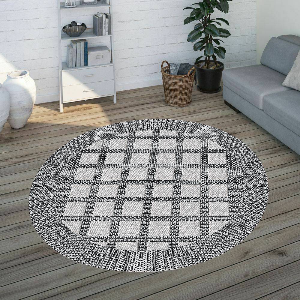 

Eliana Home Washable Round Printed Carpet LNA7319-SD1027 100x100 серый