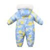 Winter Kid's Hooded Lightweight Baby Girls Boys Snowsuit Ski Fur Lining  Jumpsuit Children's Outwear