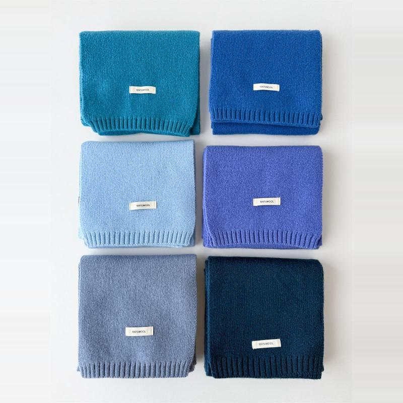 Versatile 100% Pure Wool Scarf Winter Warm Knit Neck Warmer Women