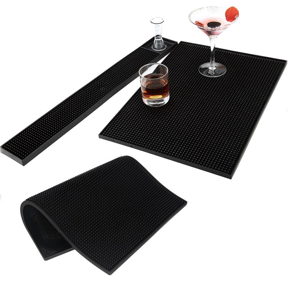 Acessórios para Barra de Trilho Cerveja Whiskey Impermeável Serviço Tapete de Derramamento Louças Tapete de Bar Jogo Americano de Cozinha