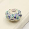 Retro European Style Cabinet Handle Wardrobe Ceramic Drawer Knobs Door Handle Circular Cupboard Pulls Floral Furniture Hardware